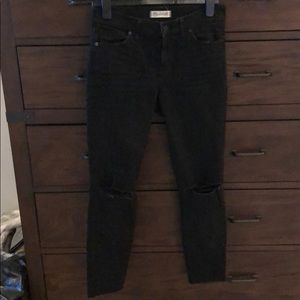 Madewell Distressed Black Skinny Jeans